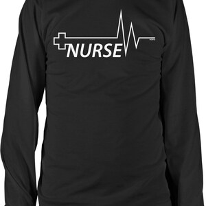 Nurse Heartbeat Rhythm Long Sleeve Shirt, NOFO_01407