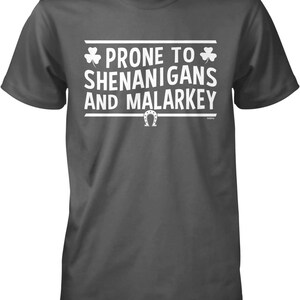 Prone To Shenanigans and Malarkey Men&#39;s T-shirt, NOFO_00948