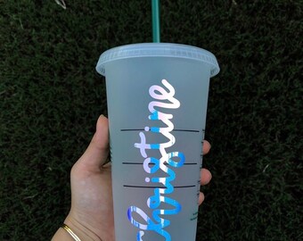 Custom Starbucks Cups And Water Bottle By Letteringbychristine