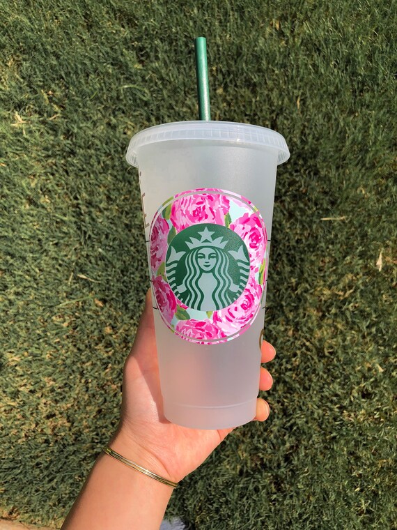 Blank Custom Starbucks Cup Tumbler Reusable Cold Cup Hand Etsy