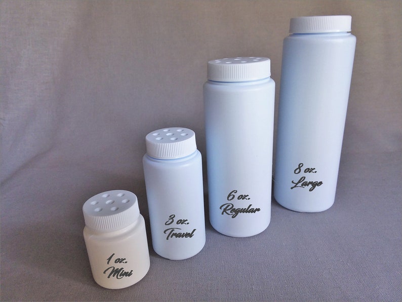 6 oz. Powder Containers Twist Top Sifter Caps Empty Bottle Etsy