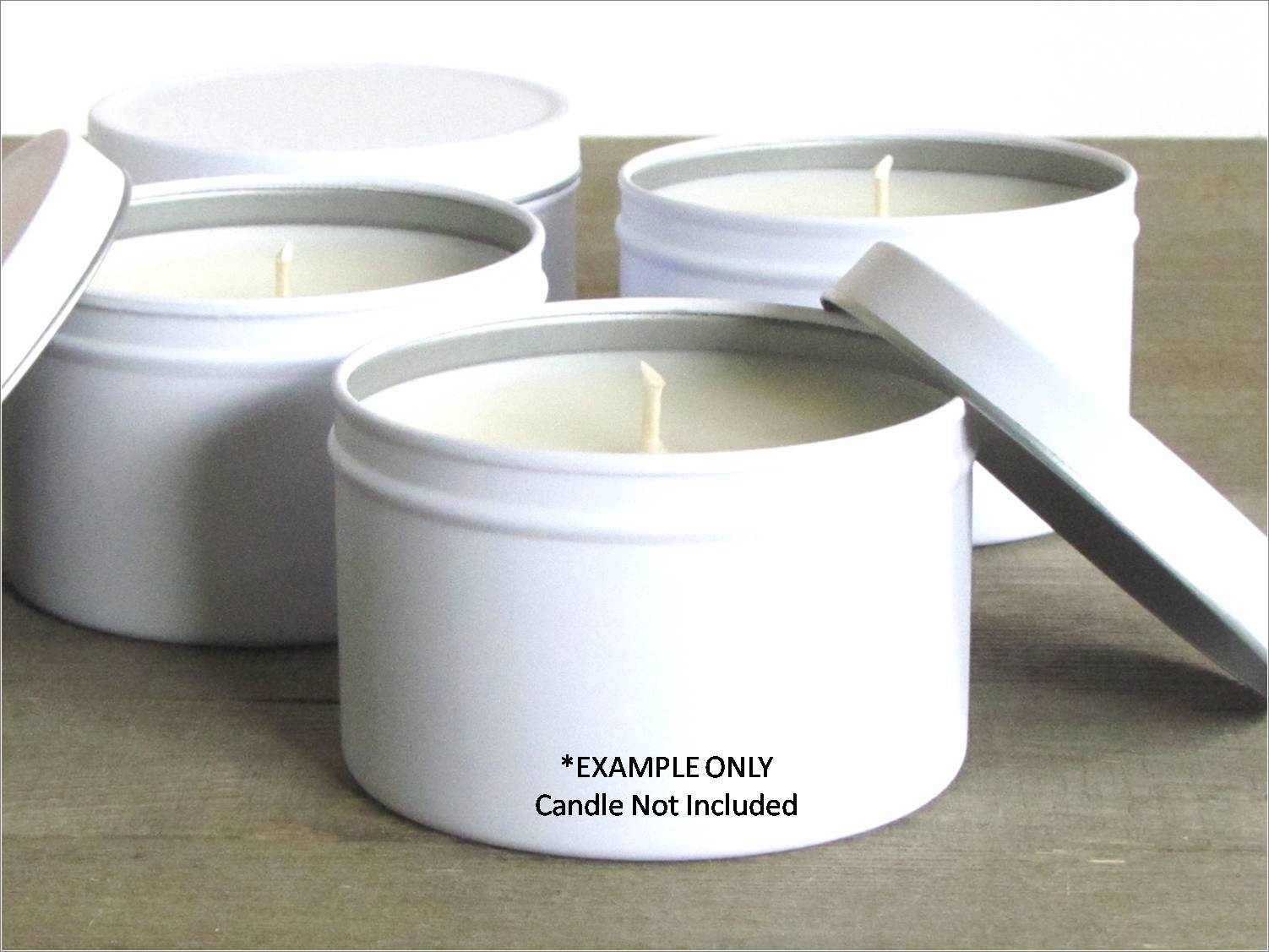 40 White Metal Tins & Lids 68 oz. Wholesale Seamless Etsy