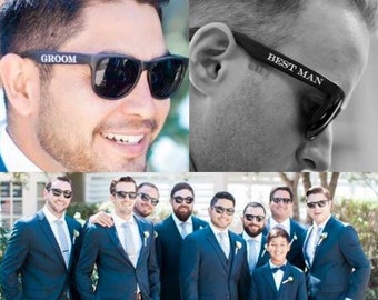 GroomsDay Printed Wedding Sunglasses - Groomsmen Sunglasses