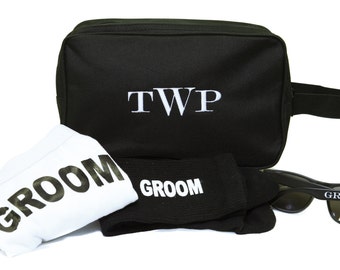 Monogrammed Dopp Kit - Groomsmen Dopp Kit - Groomsmen Gift Set - Personalized Groomsmen Gift - Toiletry Bag For Groomsmen - Groomsmen Gift