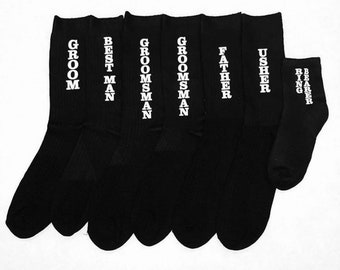 Wedding Socks set of 12, Groom Socks, Best Man Socks, Groomsmen Socks, Groomsmen Gift