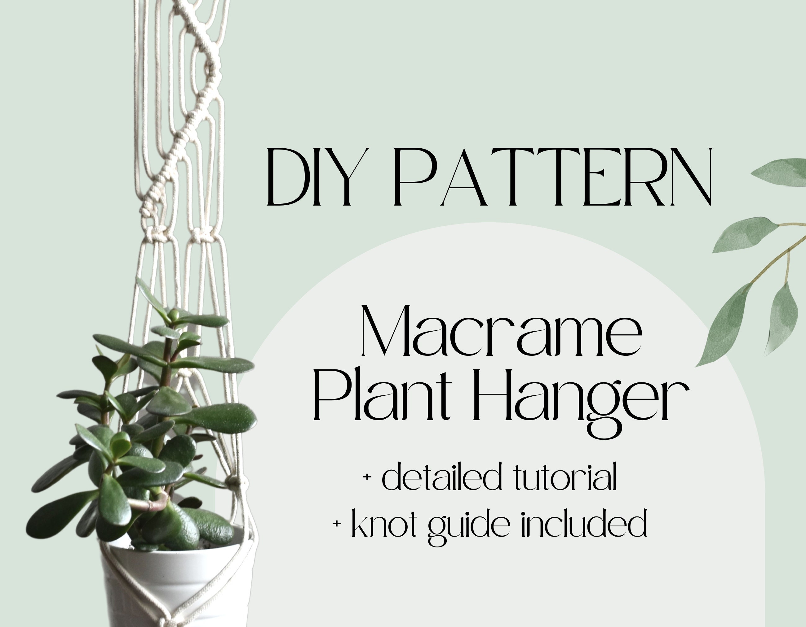 Macrame PATTERN for DIY Plant Hanger, PDF Tutorial With Photos, Easy ...