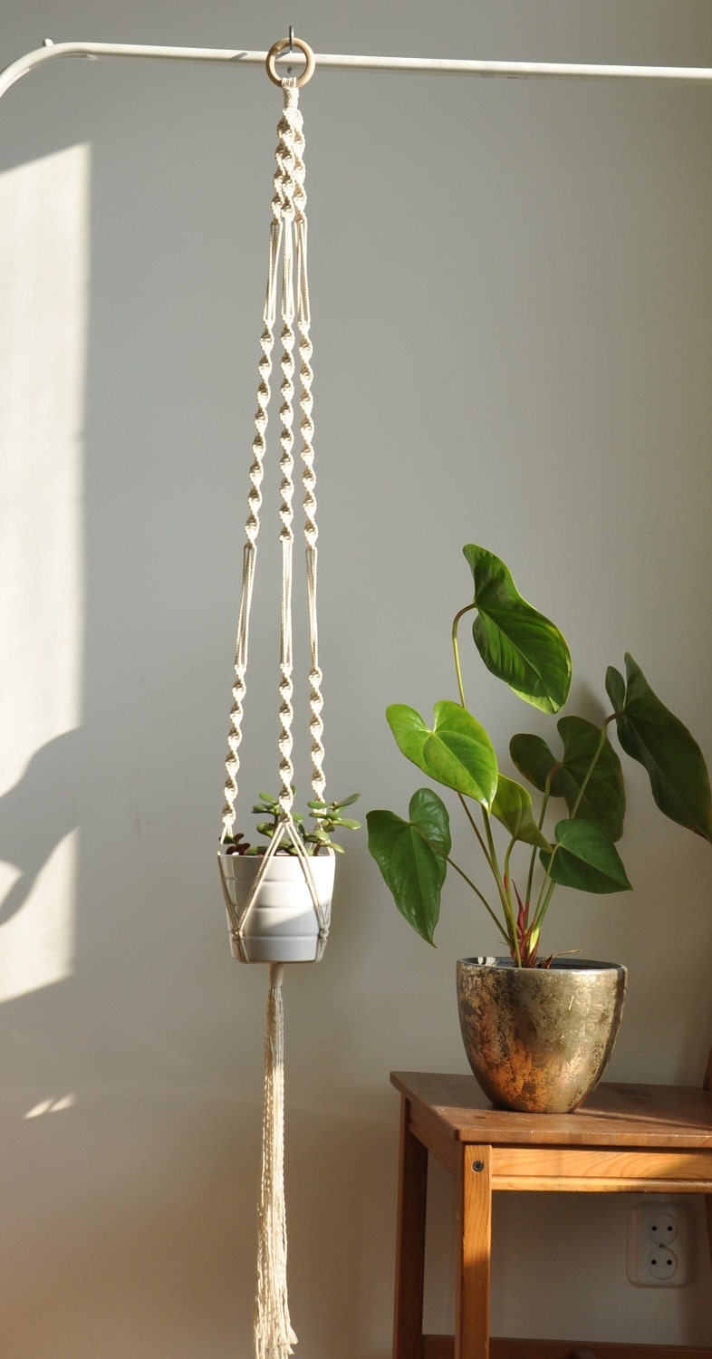 Long macrame plant holder indoor plant hanger hanging Etsy