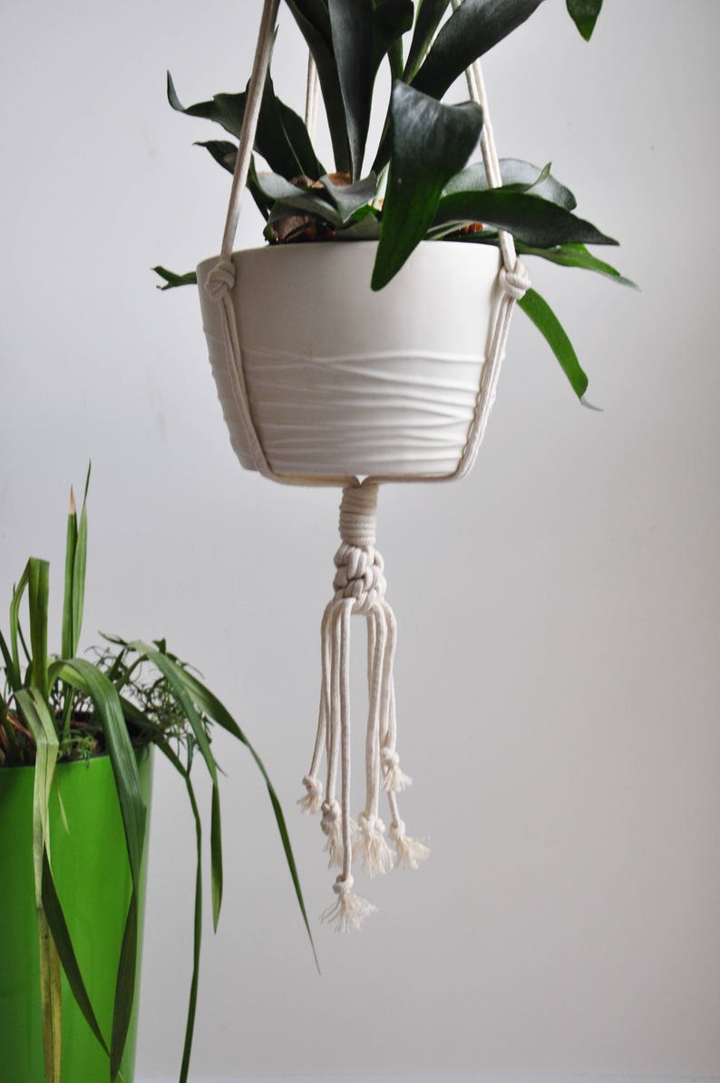 Large macrame plant hanger modern macrame hanging planter