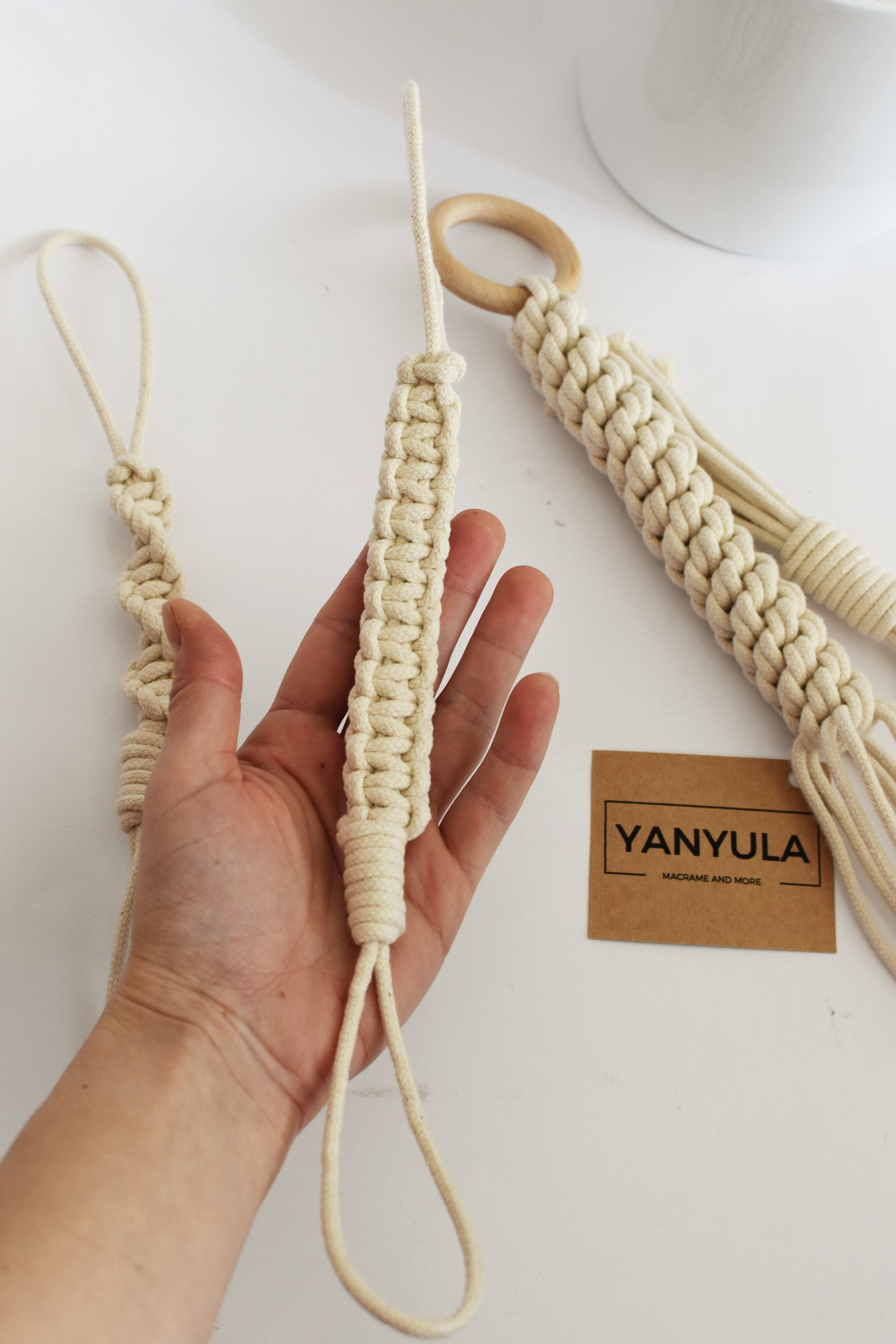 Macrame extension cord plant hanger extender macrame hanging Etsy