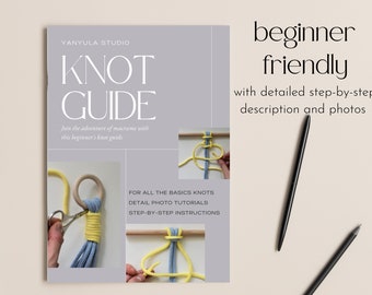 macrame knot guide, macrame knot tutorial, learn macrame knots for plant hangers and other wall hangings,  knot instructions step by step