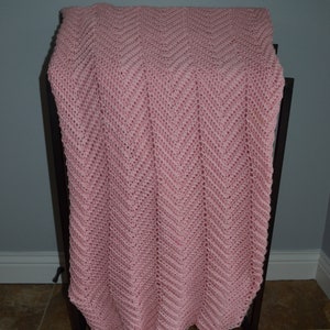 Handgemachte Gehäkelte Afghan Decke - Soft Pink