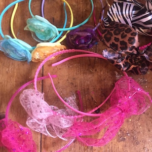 10 organza handmade headbands