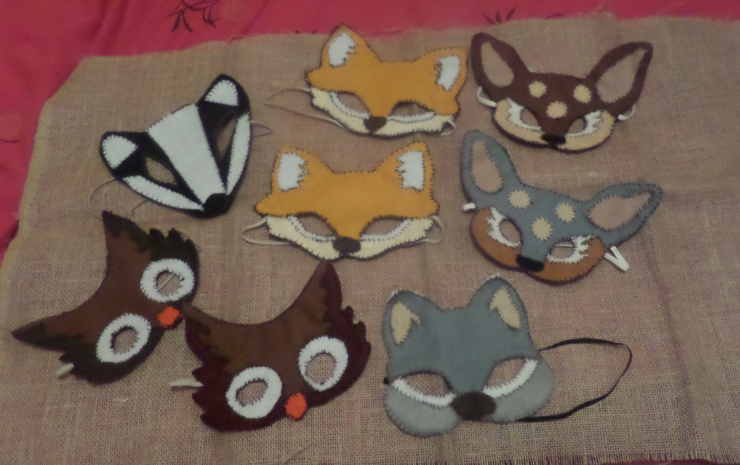 Animal Masks Etsy
