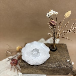 Flower pottery candle holder