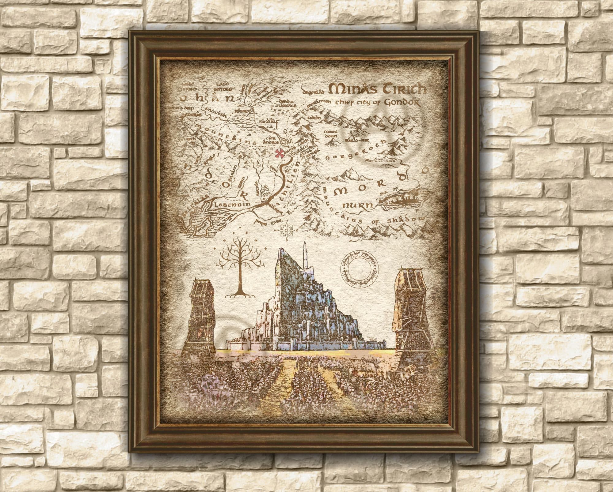 map of Minas Tirith from the Lord of the Rings by JRR Tolkien