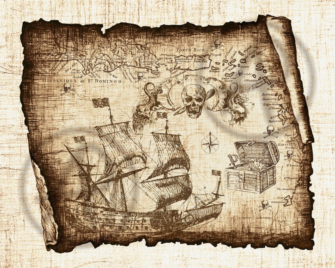 Пират нашел старую карту на которой написано. Пиратская карта. Старинная Пиратская карта. Старинная карта сокровищ. Старые пиратские карты.