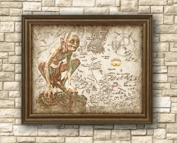 Wall Art Print The Lord of the Rings - Gollum, Gifts & Merchandise