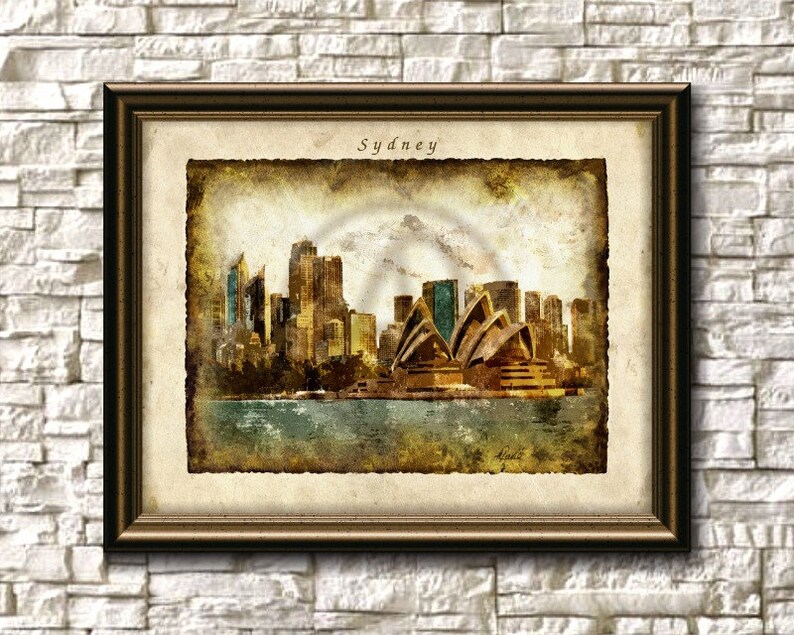 Sydney Australia Skyline Sydney Printable Wall ArtSydney Etsy