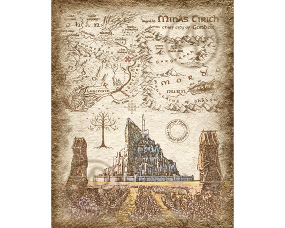 A Map A Day - Artist impression of Minas Morgul from the Lord of