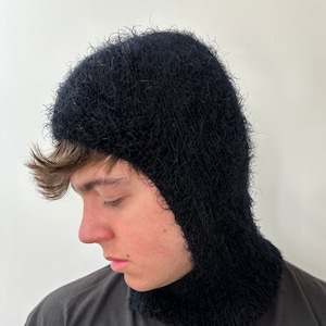 balaclava black hat hand knit unisex bestseller ski helmet popular now