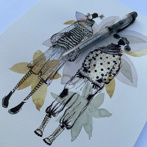 Our Original Fashion Illustration artwork mix media