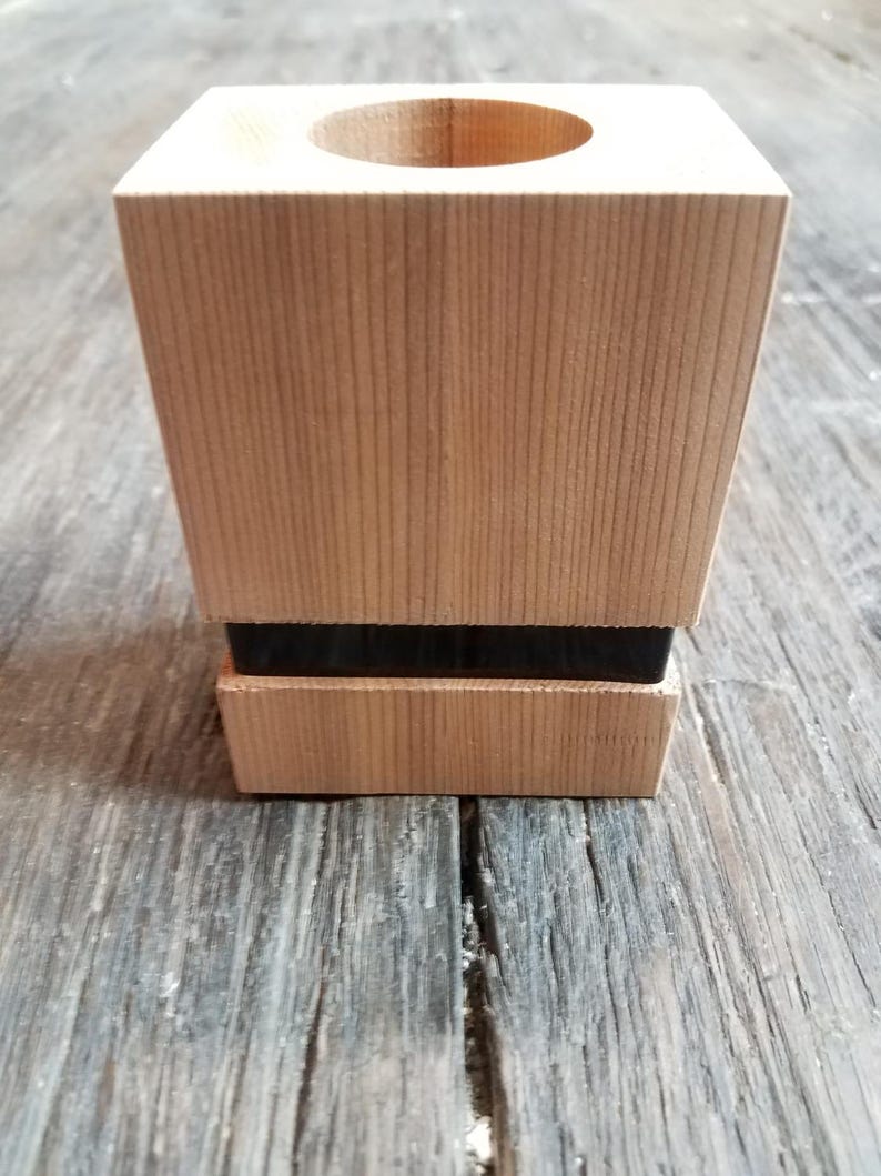 Modern Cedar Succulent Planter Candle Holder Great Gift Etsy