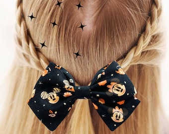Halloween Hair Bow Spooky Mickey Halloween Bow Hair Clips or Headbands for Babies to Adult