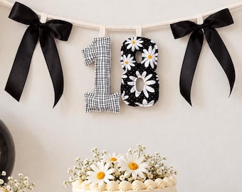 Puffy Fabric Numbers Banner, Birthday & Milestone Keepsake, Gift tags, USA Made