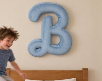 Oversized Velvet Letter Wall Hanging, Custom Nursery Monogram, 24 or 30 Inches