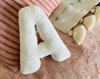 Custom Letter Pillows Velvet Initial Cushion Gift for Baby Milestone Personalized Home Decor