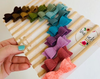 Wool Felt Bows (2 in)