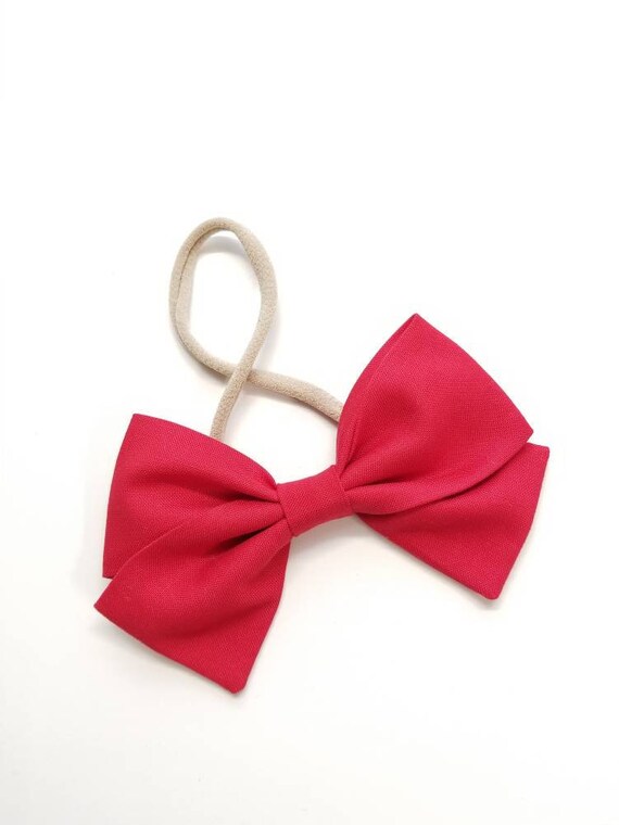 red baby hair clips