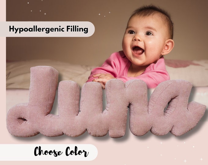 Featured listing image: Custom Name Pillows Personalized Nursery Decor Baby Name Gifts Kids room