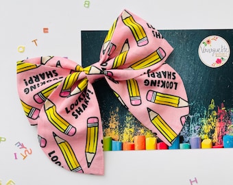School Hair Bows Pencil Clips for Girls First day of School