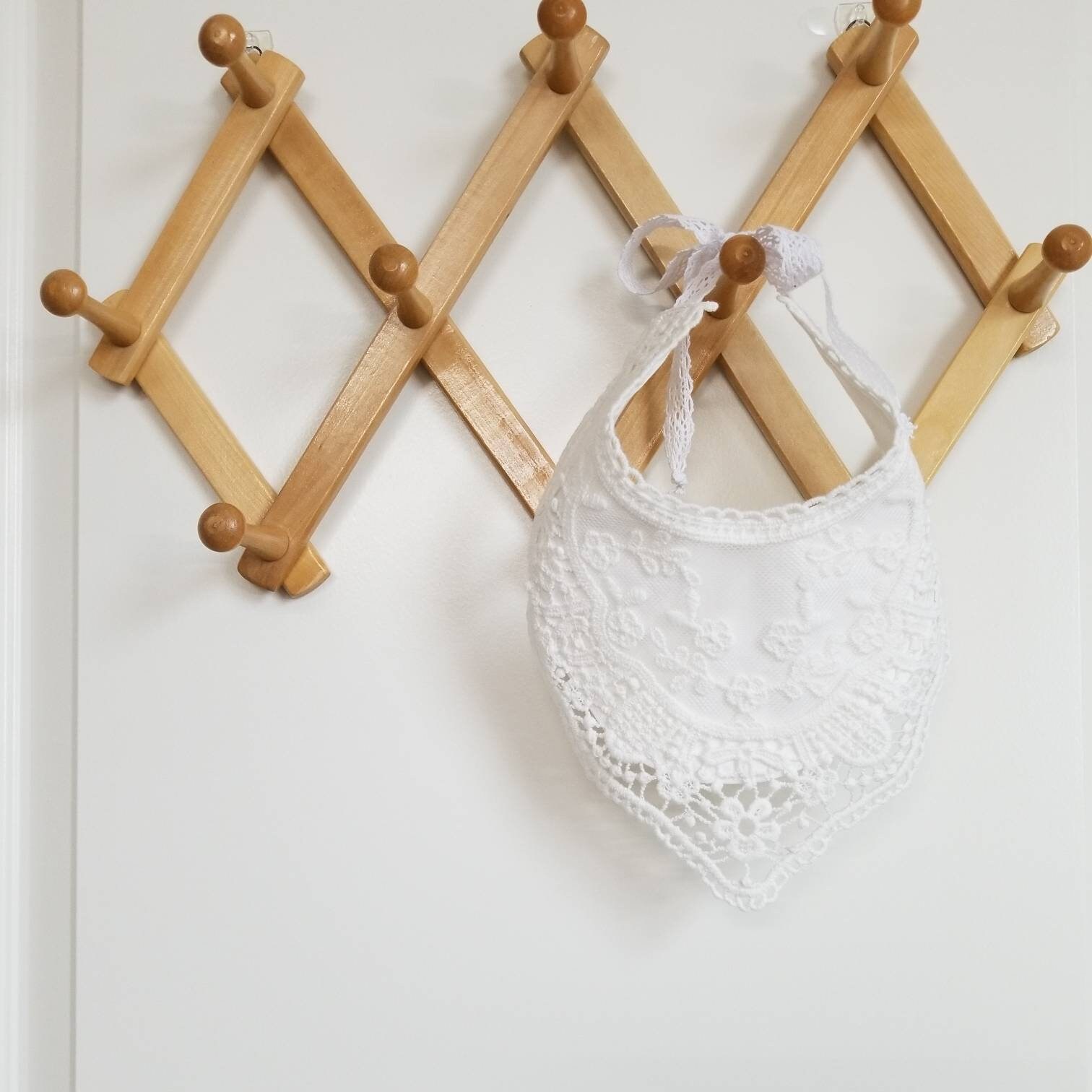 Baby lace Bib, white Baby Bibs handmade, boho, Drool bibs, baby girls