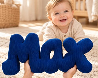 Personalized Baby Name Pillow – Custom Letter Cushion – Nursery Decor – Newborn Baby Shower Gift – Kids Room Name Sign