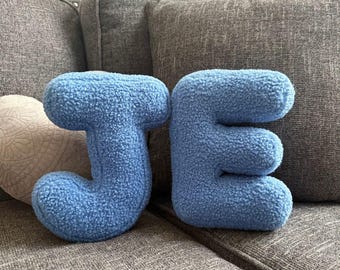 Boucle Letter Pillow Custom Alphabet Initial Cushion Home Decor Baby Gifts