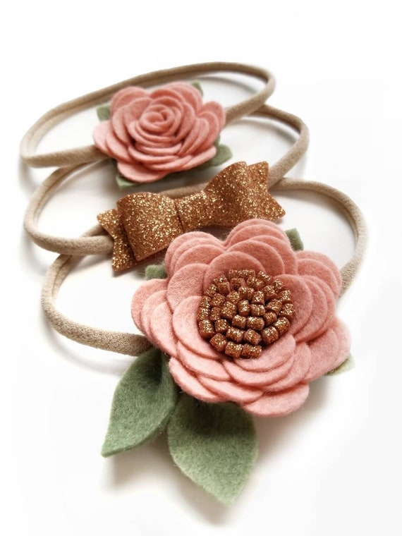 rose gold baby headband