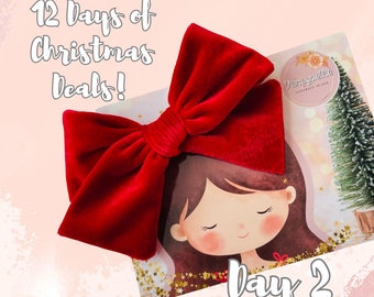Christmas Red Velvet Bow, 12 Days of Christmas Deals! Day 2