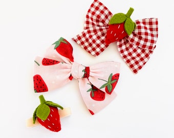 The Strawberry Collection, strawberries hair clips or headbands