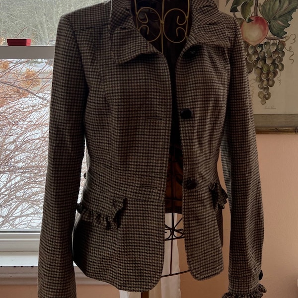 Vintage J.Crew Robert Noble wool herringbone blazer / jacket