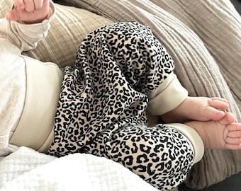 Pantalones bombachos para bebé *Leo color arena* Pantalones de jersey para bebé niña niño
