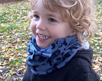 Loop Scarf * Bear Blue * Cuddle Sweat Baby Children Young Girls