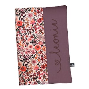 Wickeltasche mit Namen *Blumenwiese* Windeltasche mit Stickerei personalisierbar