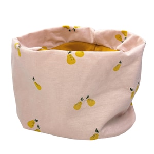 Loop Schal *Birnen rosa gelb* Jerseyschal Baby Kinder Mädchen
