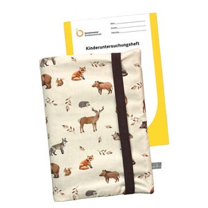 U-boek omslag *Bosdieren khaki* Examenboekje Baby's Kinderen
