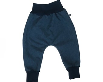 Softshell baby pants *dark blue mottled* outdoor pants