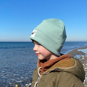 Beanie Mütze *mint Rib Wal* Hipster Baby Kinder Junge Mädchen
