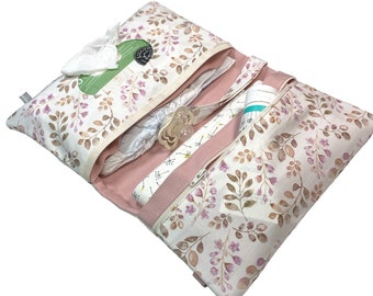 Diaper bag *flower branches pink beige* diaper bag