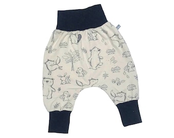 Baby Pumphose *Waldtiere creme* Babyhose Jersey